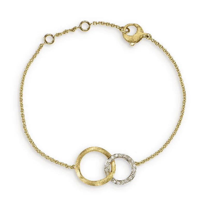 Cool Charm Bracelets For Teens-18K Yellow Gold and Diamond Bracelet