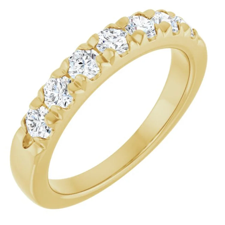 Personalized Promise Rings For Couples-14K Yellow 3/4 CTW Lab-Grown Diamond Anniversary Band