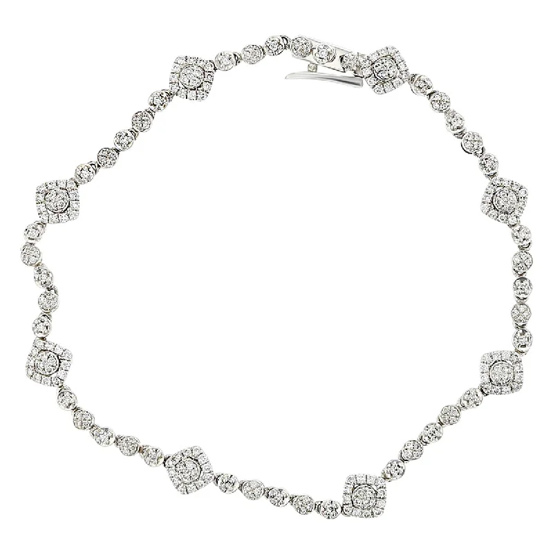 Artistic Friendship Bracelets-14K White Gold Diamond Bracelet