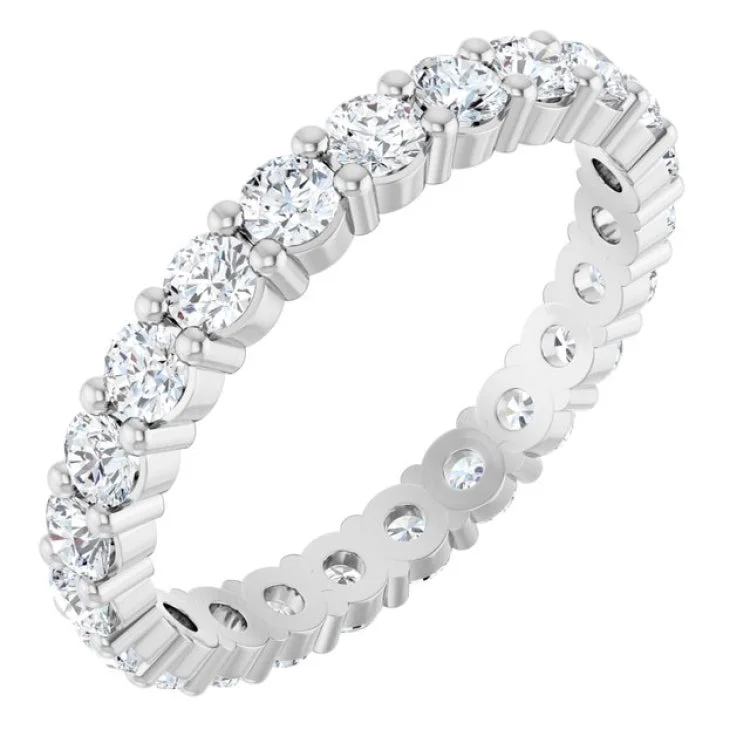 Classic Wedding Rings With Sapphire Gems-Platinum 1 3/8 CTW Lab-Grown Diamond Eternity Band