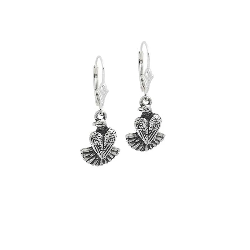 Dainty Silver Earrings For Office Wear-Love Bird Earrings