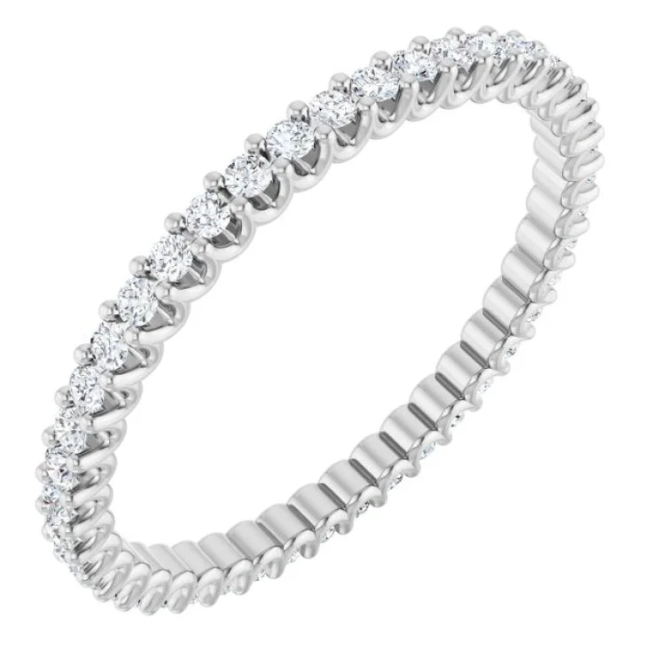 Elegant Custom Engagement Rings For Unique Brides-Platinum 1 7/8 CTW Lab-Grown Diamond  Eternity Band Size 6