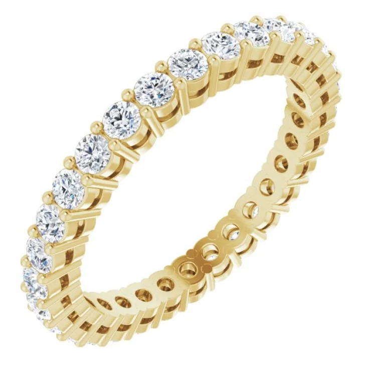 Classic Gold Engagement Rings For Brides-14K Yellow 9/10 CTW Lab-Grown Diamond  Eternity Band