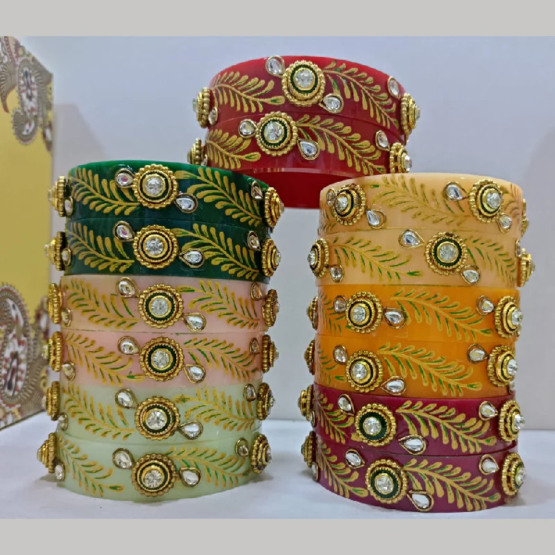 Simple Custom Wedding Bangles For Elegant Grooms-Pooja Bangles Acrylic Bangles Set