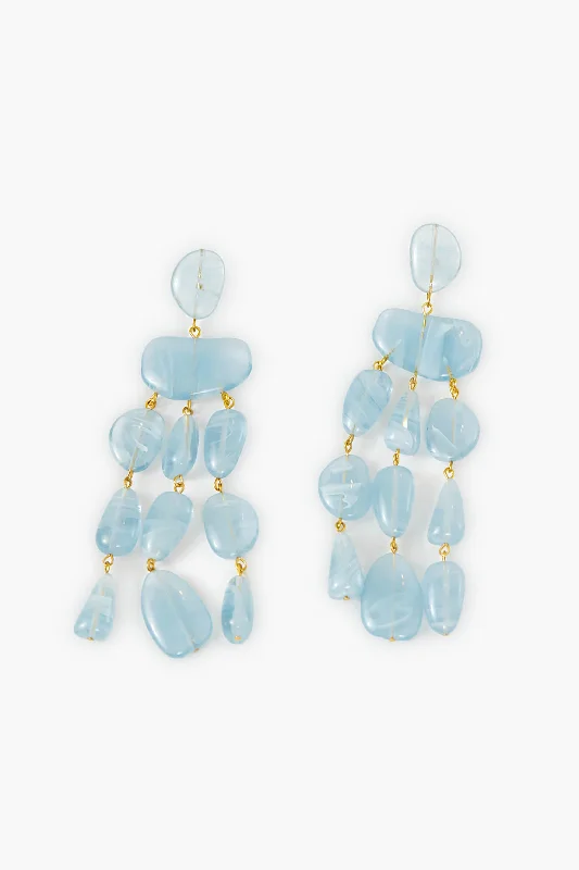 Custom Earrings For Engagement Rings-Ice Blue Tallulah Earrings