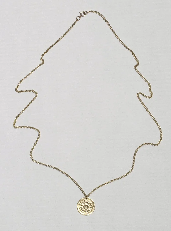 Custom Family Necklace For Bridesmaids Gifts-9ct Gold Medal Necklace