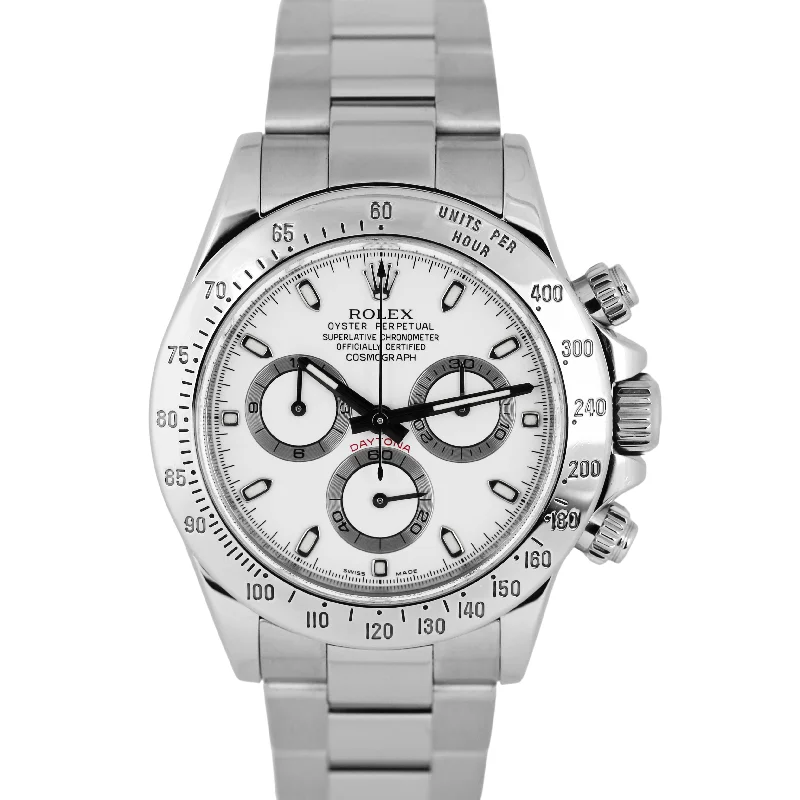 Smart Watches For Men With GPS-Rolex Daytona Cosmograph Stainless Steel REHAUT White "APH" 40mm 116520 Watch