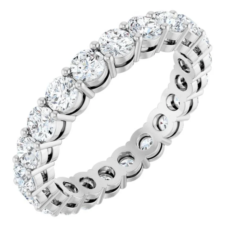 Elegant Wedding Bands With Colored Gemstones-Platinum 2 1/5 CTW Lab-Grown Diamond  Eternity Band