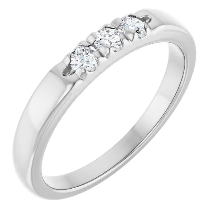 Unique Gemstone Rings For Special Occasions-14K White 1/5 CTW Lab-Grown Diamond  Anniversary Band