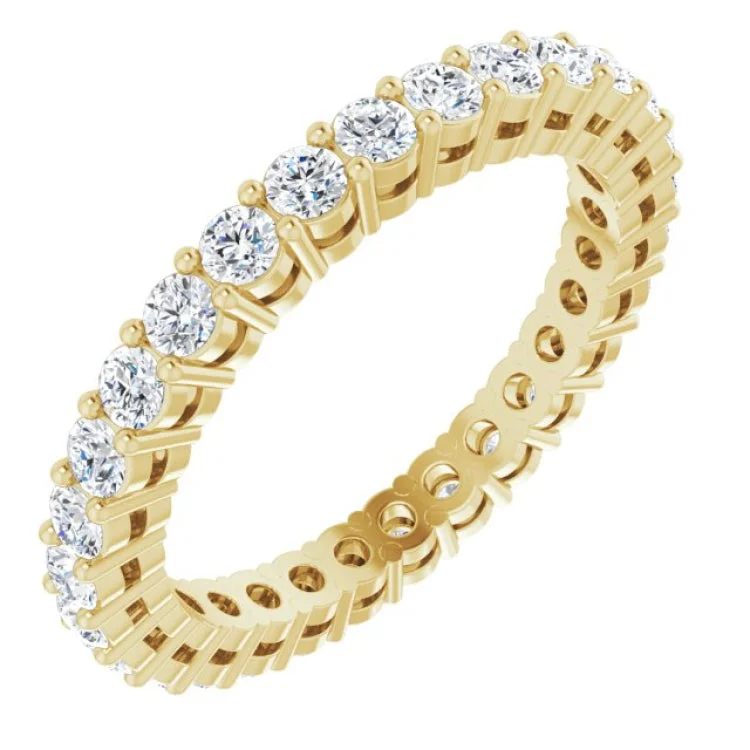 Elegant Gold Wedding Rings For Brides-14K Yellow 7/8 CTW Lab-Grown Diamond  Eternity Band