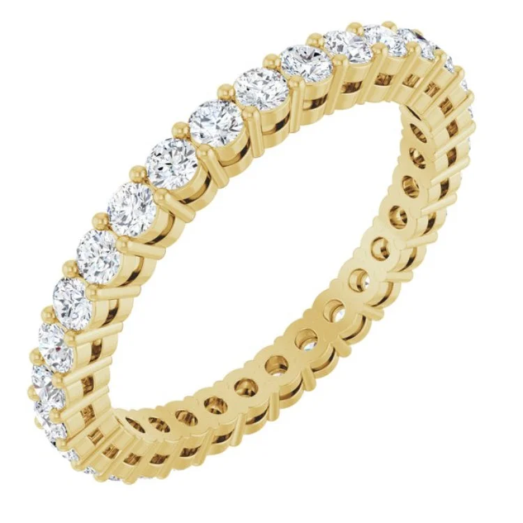 Elegant Engagement Rings With Colored Diamonds-14K Yellow 9/10 CTW Lab-Grown Diamond  Eternity Band