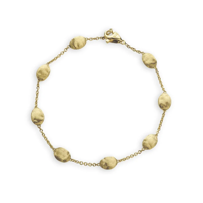 Double Strand Bracelets-18K Yellow Gold Medium Bead Bracelet