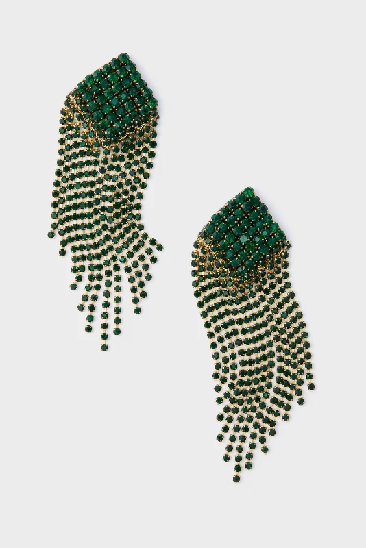 Simple Gold Earrings For Holiday Gifts-Emerald Niomi Earrings