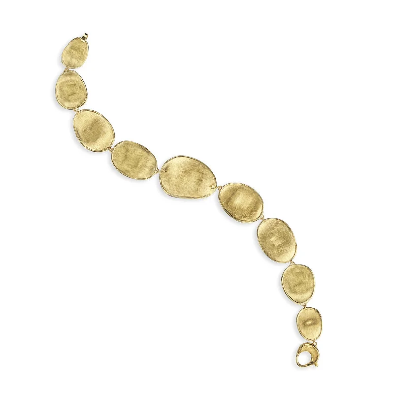 Healing Crystal Bracelets For Wellness-18K Yellow Gold Graduated Medium Bracelet