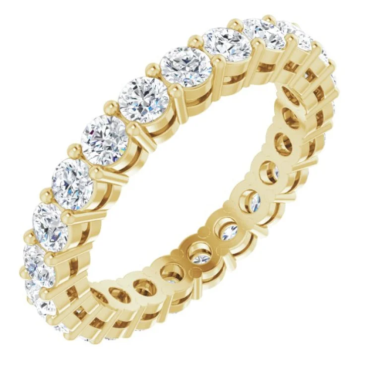 Unique Engagement Rings With Colored Gemstones-14K Yellow 1 3/8 CTW Lab-Grown Diamond  Eternity Band