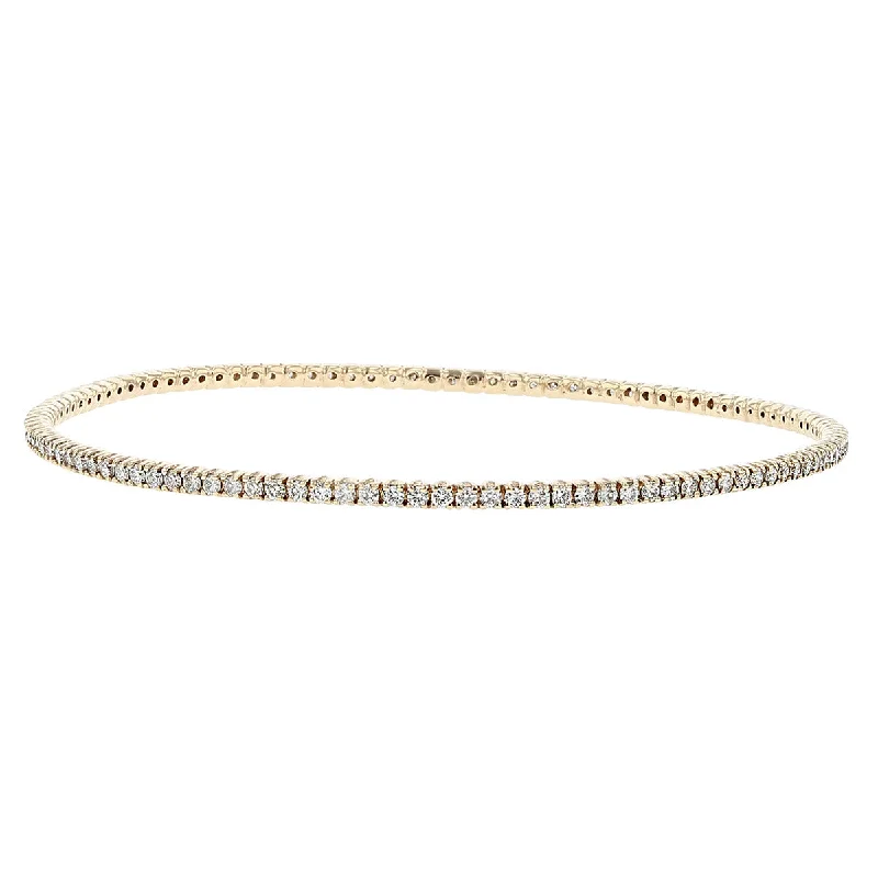 Elegant Silver Bracelets For Special Events-14K Rose Gold Diamond 2.30-Carat Tennis Bracelet