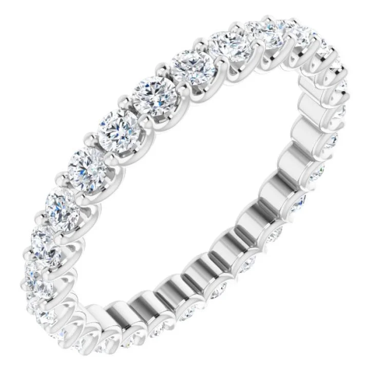 Custom Gemstone Rings For Wedding Day-14K White 3/4 CTW Lab-Grown Diamond  Eternity Band Size 5