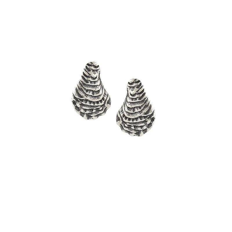 Fashionable Earrings For Formal Events-Oyster Shell Post Earrings