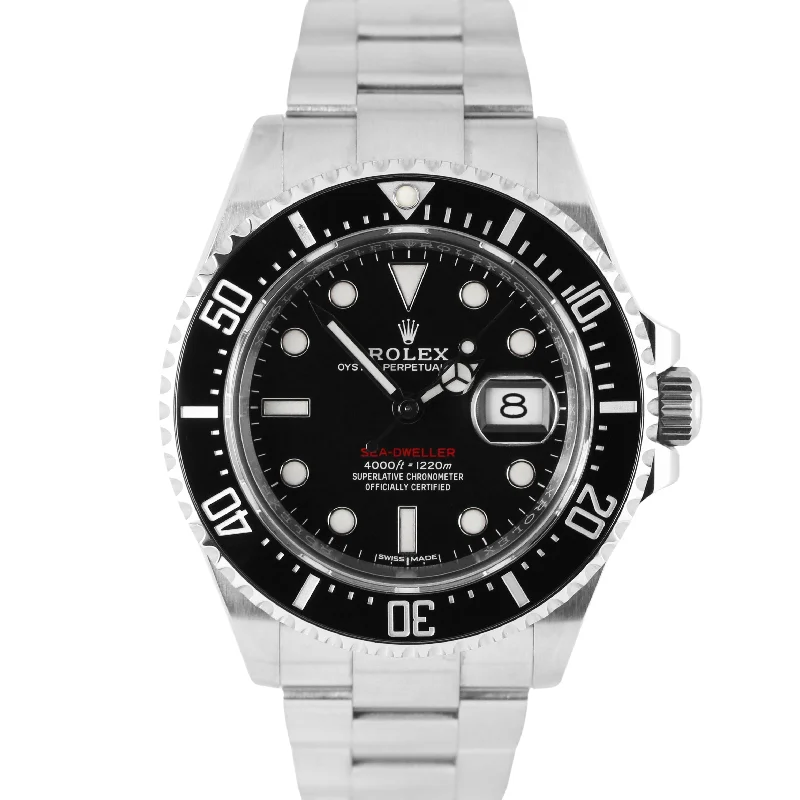 Men’s Luxury Watches With Automatic Movement-Rolex Sea-Dweller Red 50th Anniversary Steel Black 43mm MK1 126600 Watch