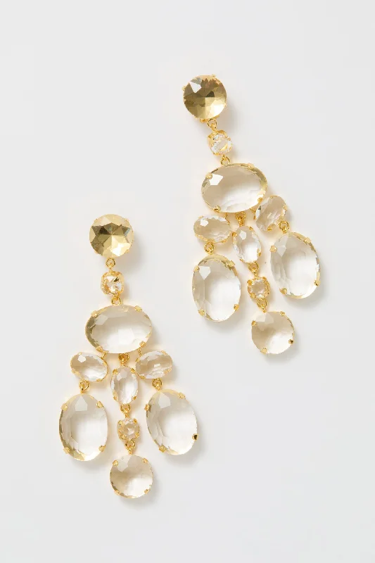 Simple Gold Earrings For Holiday Gifts-Crystal Sloane Earrings