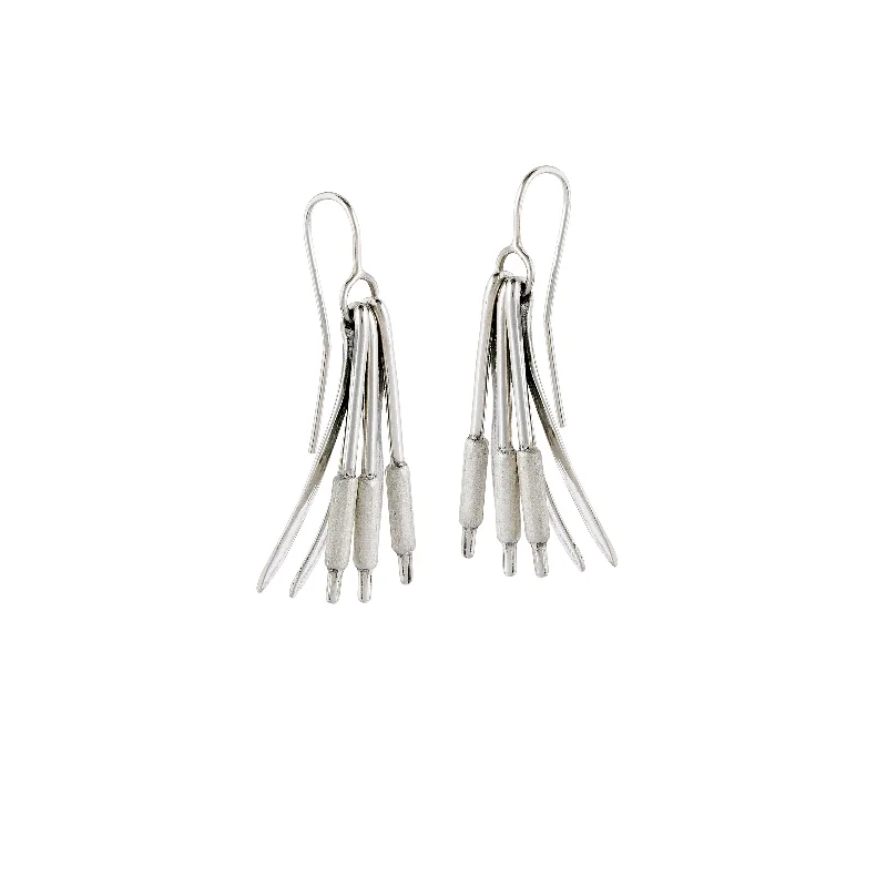 Modern Earrings For Casual Outfits-Cattails Triple Earrings