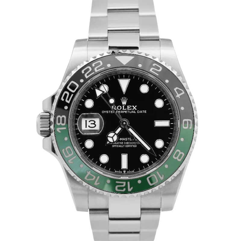 Digital Watches For Runners-2023 Rolex GMT-Master II SPRITE GREEN Black 40mm Oyster Date 126720 VTNR Watch