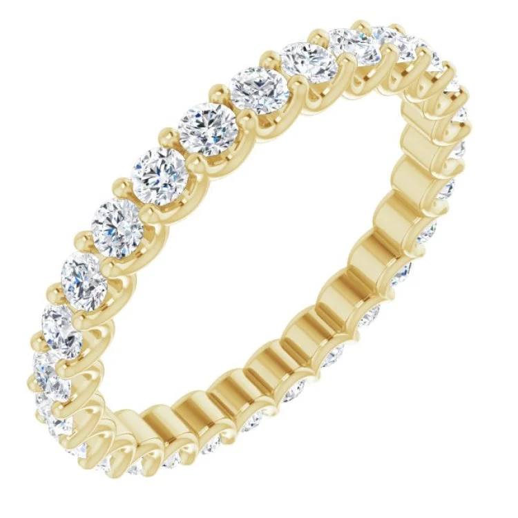 Classic Wedding Rings For Timeless Look-14K Yellow 7/8 CTW Lab-Grown Diamond  Eternity Band Size 6.5