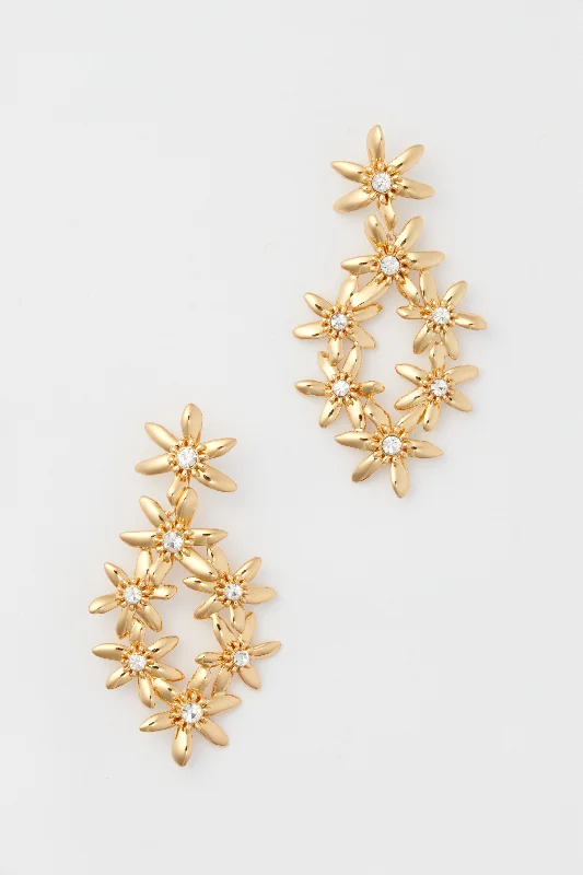 Stylish Earrings For Elegant Outfits-Gold Elena Lux Earrings