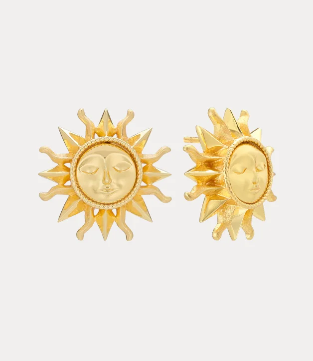 Colorful Hoop Earrings For Fashion-Capucine de Wulf Soleil Stud Earrings in Gold