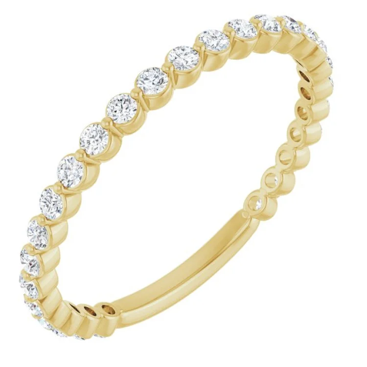 Luxury Diamond Wedding Rings For Brides-14K Yellow 1 1/6 CTW Lab-Grown Diamond Anniversary Band