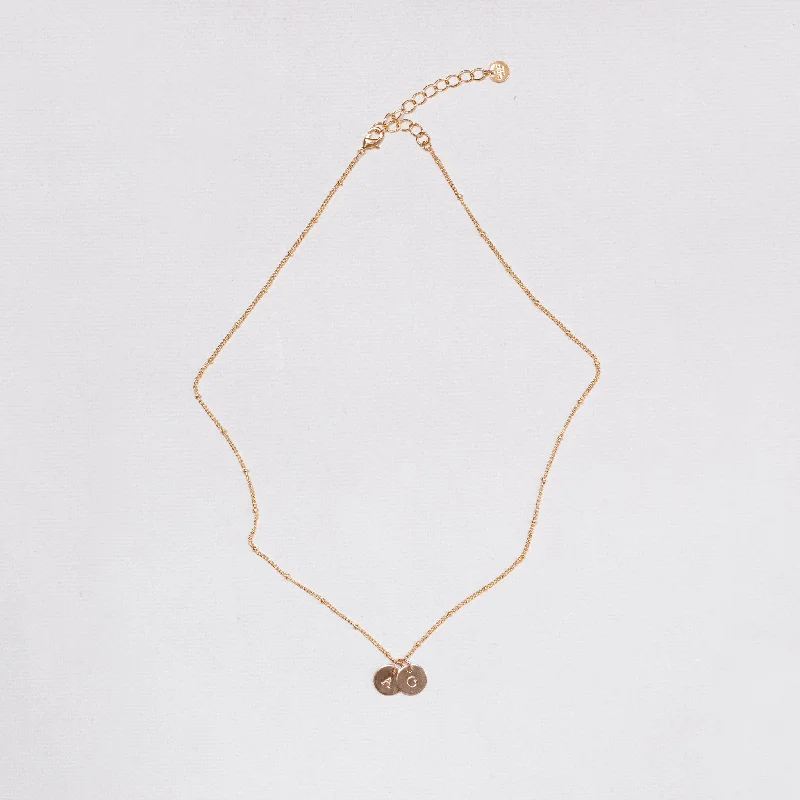 Simple Gold Necklace For Elegant Look-Vintage Letter Pendant Charm Necklace