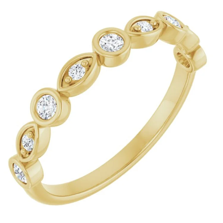 Trendy Engagement Rings With Colored Gemstones-14K Yellow 1/5 CTW Lab-Grown Diamond  Anniversary Band