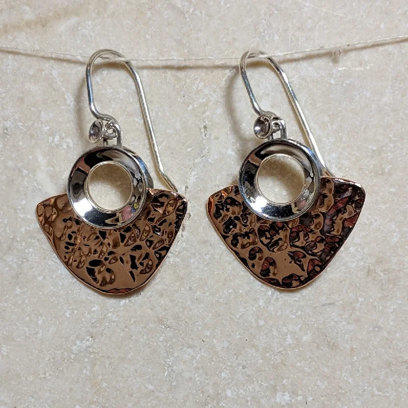 Vintage Inspired Earrings For Weddings-Copper Spade Earrings