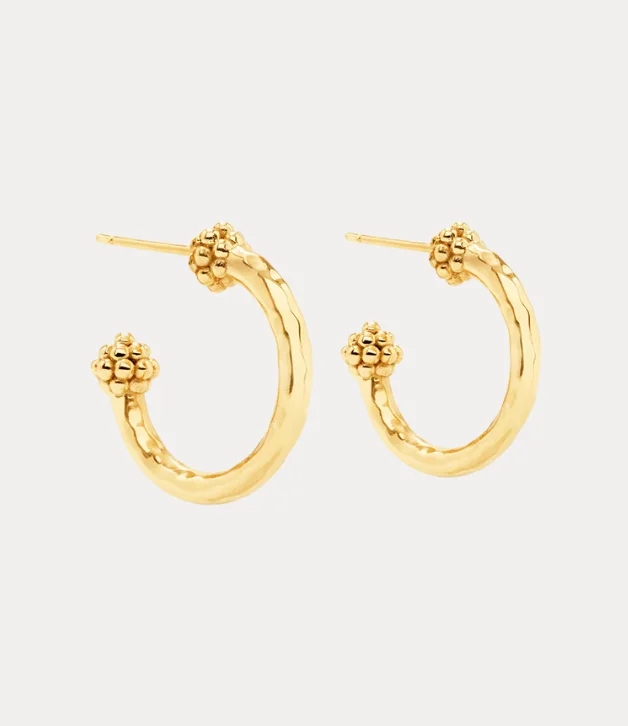 Minimalist Gold Earrings For Chic Style-Capucine de Wulf Berry Small Hoop Earrings in Gold