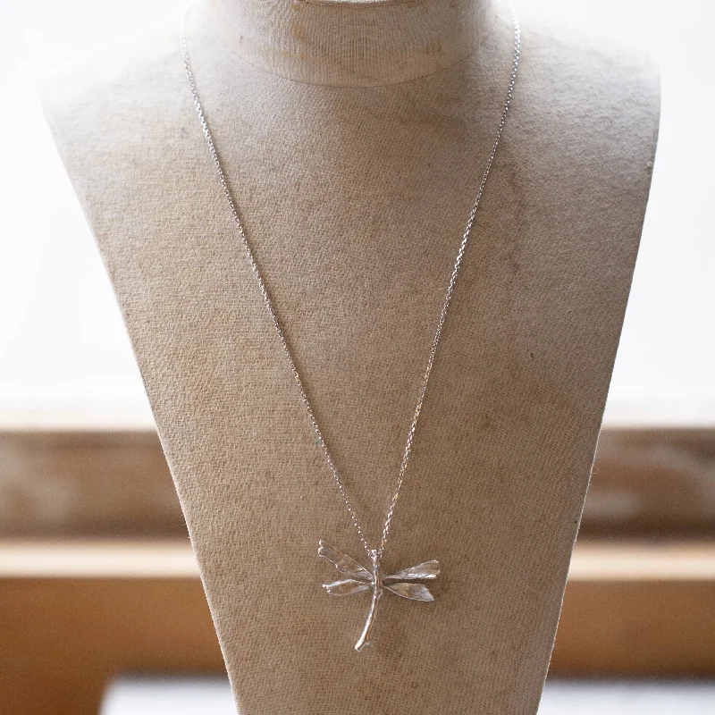 Custom Name Necklace For Wedding Gifts-Silver Dragonfly Pendant Necklace