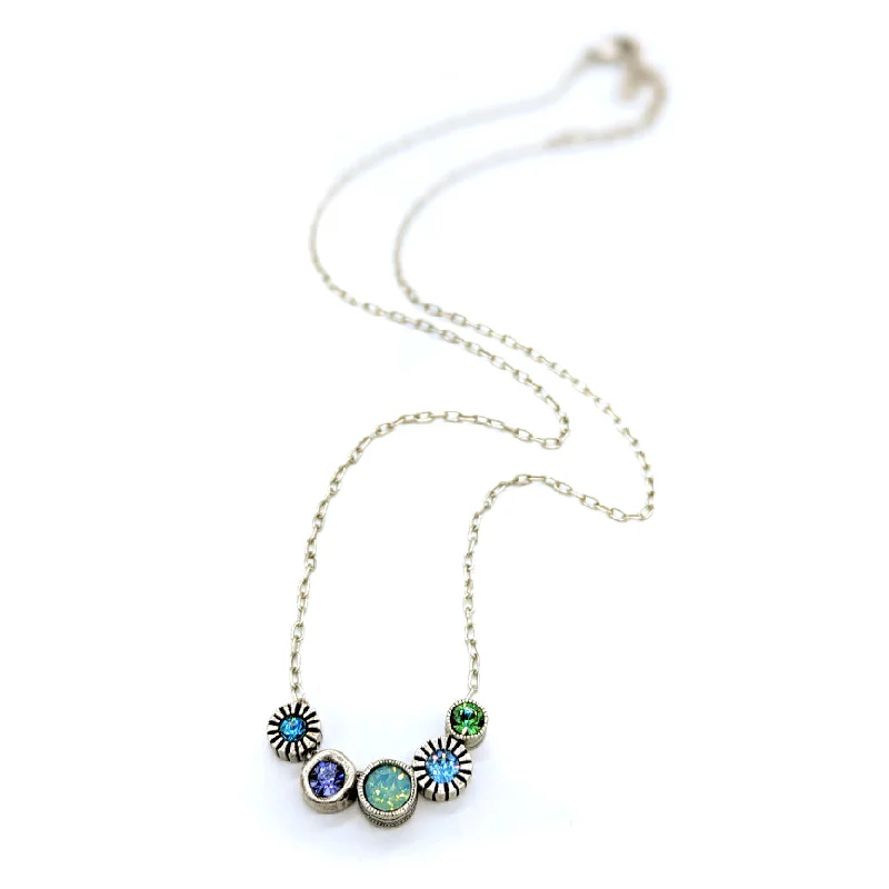 Elegant Emerald Necklace For Wedding Day-Pennies from Heaven Necklace by Patricia Locke - Water Lily