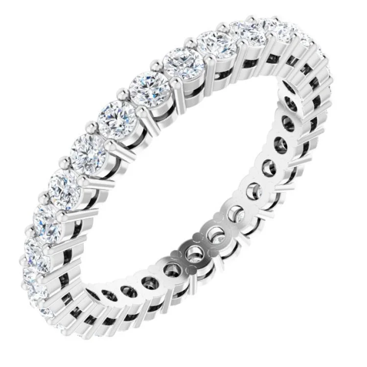 Trendy Engagement Rings With Pearls-14K White 7/8 CTW Lab-Grown Diamond  Eternity Band