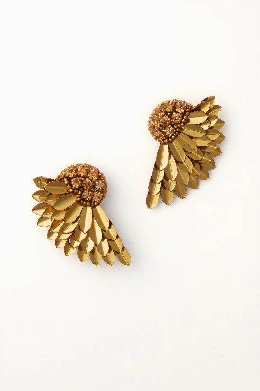 Gold Plated Earrings For Casual Wear-Gold Perry Earrings