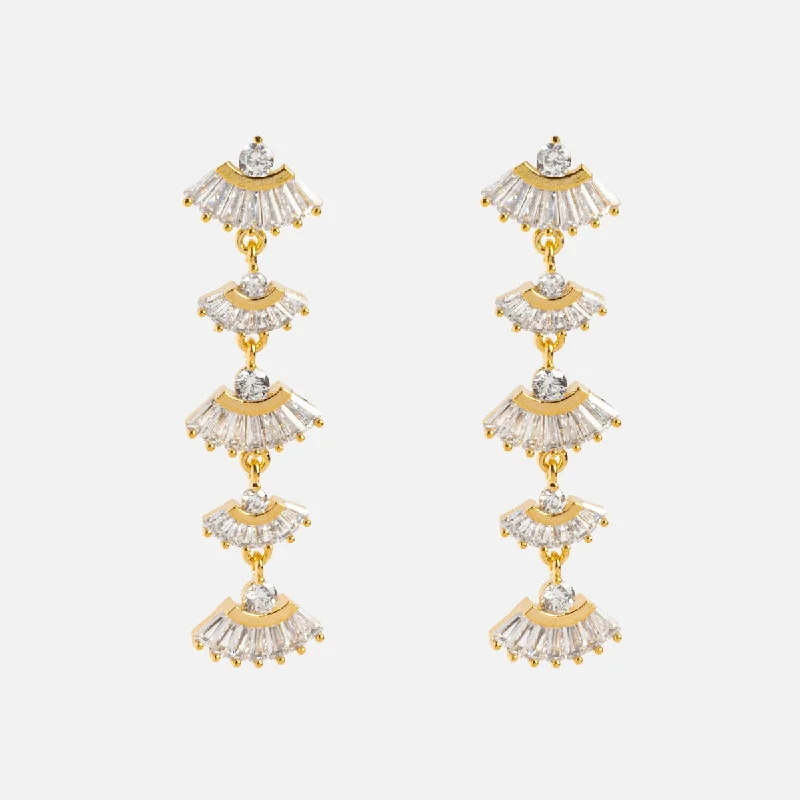 Statement Earrings For Party Outfits-Rene Drop Earrings