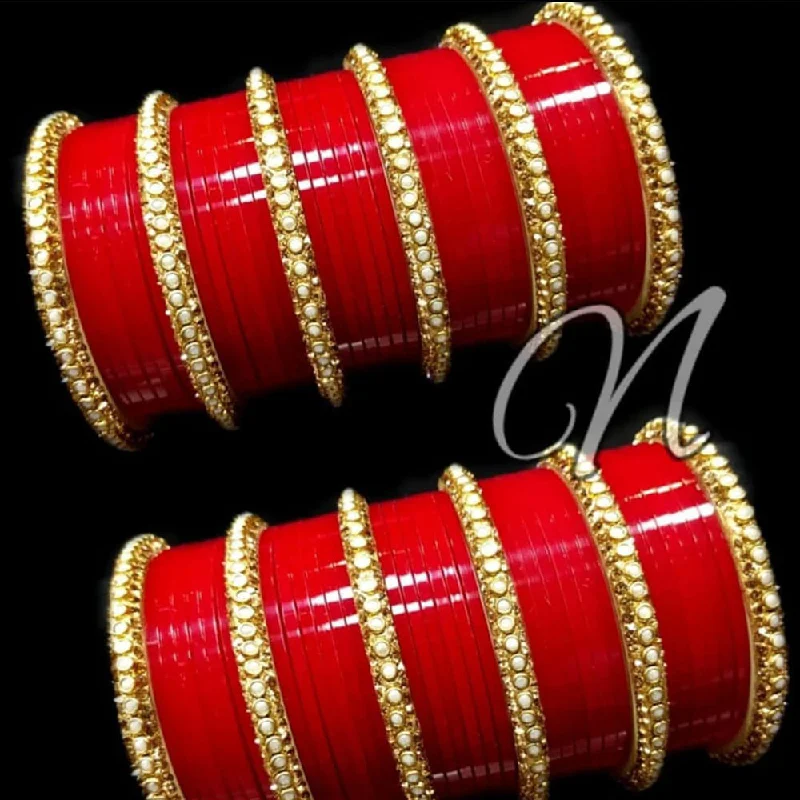 Elegant Gold Wedding Bangles For Bridesmaids-Pooja Bangles Acrylic Bangles Set