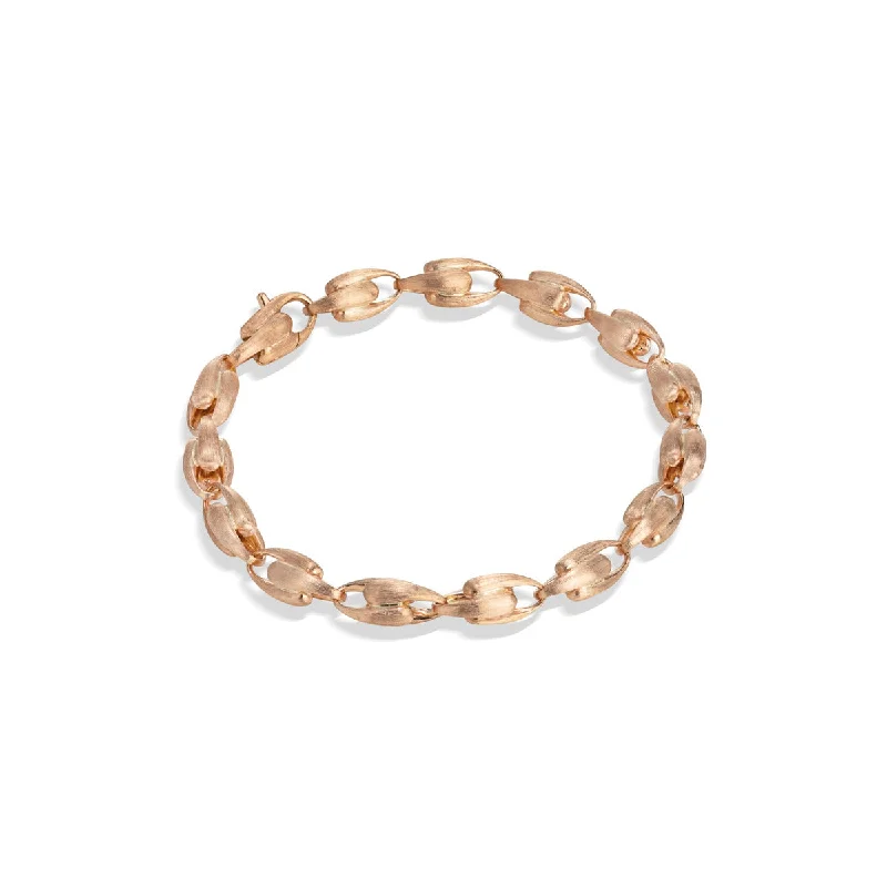 Stainless Steel Bracelets For Women-18K Rose Gold Small Link Bracelet