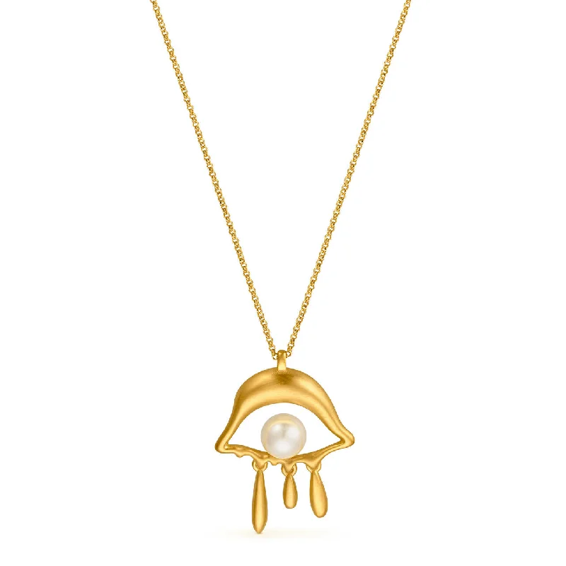 Trendy Tassel Necklace For Summer Fashion-Dalí Melting Eye Necklace