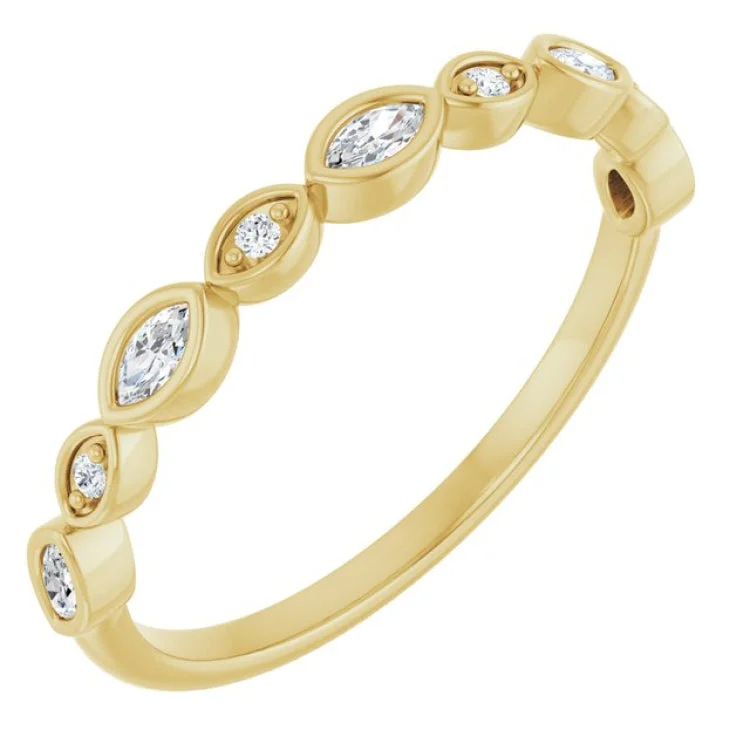 Trendy Gemstone Rings For Special Gifts-14K Yellow 1/5 CTW Lab-Grown Diamond  Anniversary Band