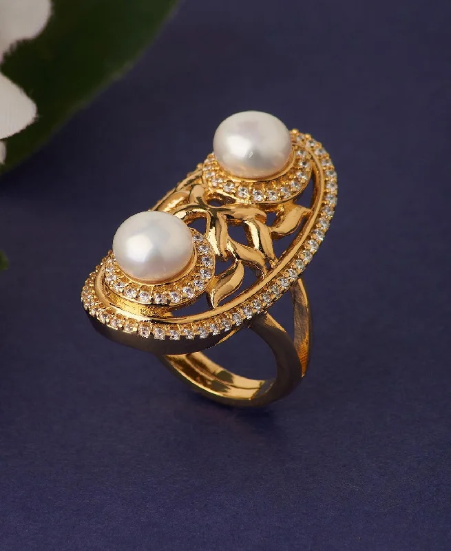 Personalized Custom Rings For Special Occasions-Beautifully Crafted Pearl Ring