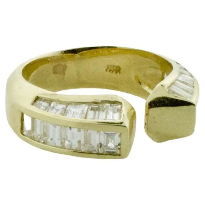 Unique Gemstone Wedding Rings For Her-Delightful Petite Diamond Ring in Yellow Gold 1.15 Carats Total