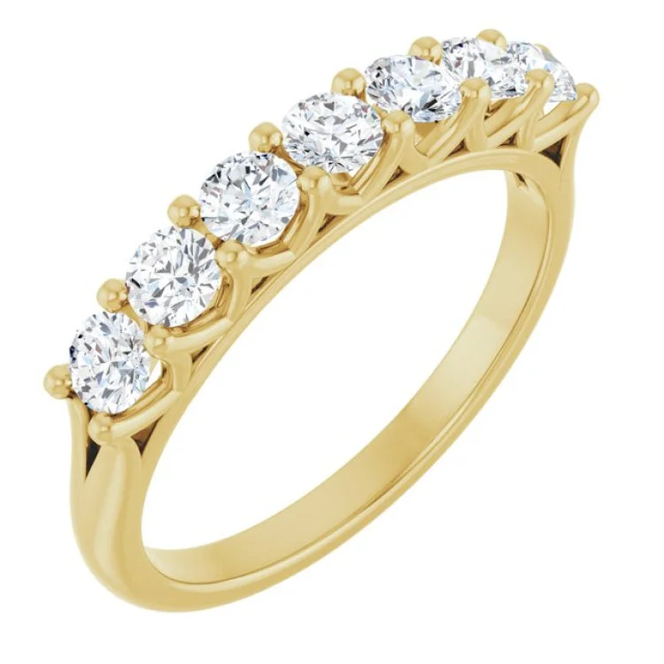 Trendy Wedding Bands With Sapphire Stones-14K Yellow 3/8 CTW Lab-Grown Diamond Anniversary Band