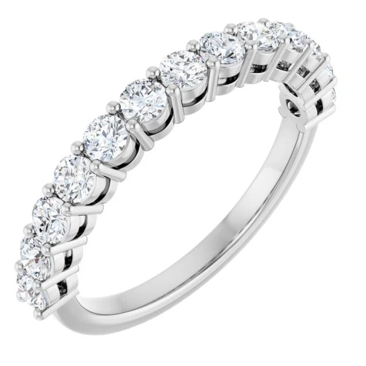 Trendy Engagement Rings With Colored Stones For Brides-Platinum 3/4 CTW Lab-Grown Diamond Anniversary Band