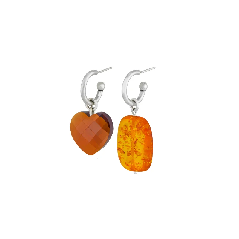 Trendy Resin Earrings For Casual Look-"Best of Both" Sweet Tea Hoop Earrings