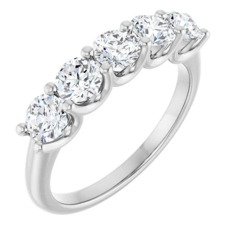 Elegant Stacking Rings For Brides-14K White 1 1/3 CTW Lab-Grown Diamond Anniversary Band