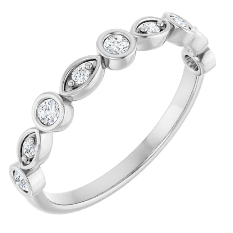 Classic Gemstone Rings For Anniversary Gifts-Platinum 1/5 CTW Lab-Grown Diamond  Anniversary Band